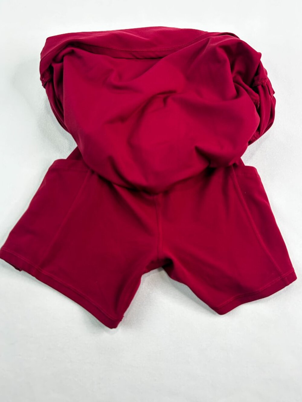 Athleta Transcend Ruched Skort Size S Small Berry Burgundy Pockets Summer SU23 - Picture 6 of 14